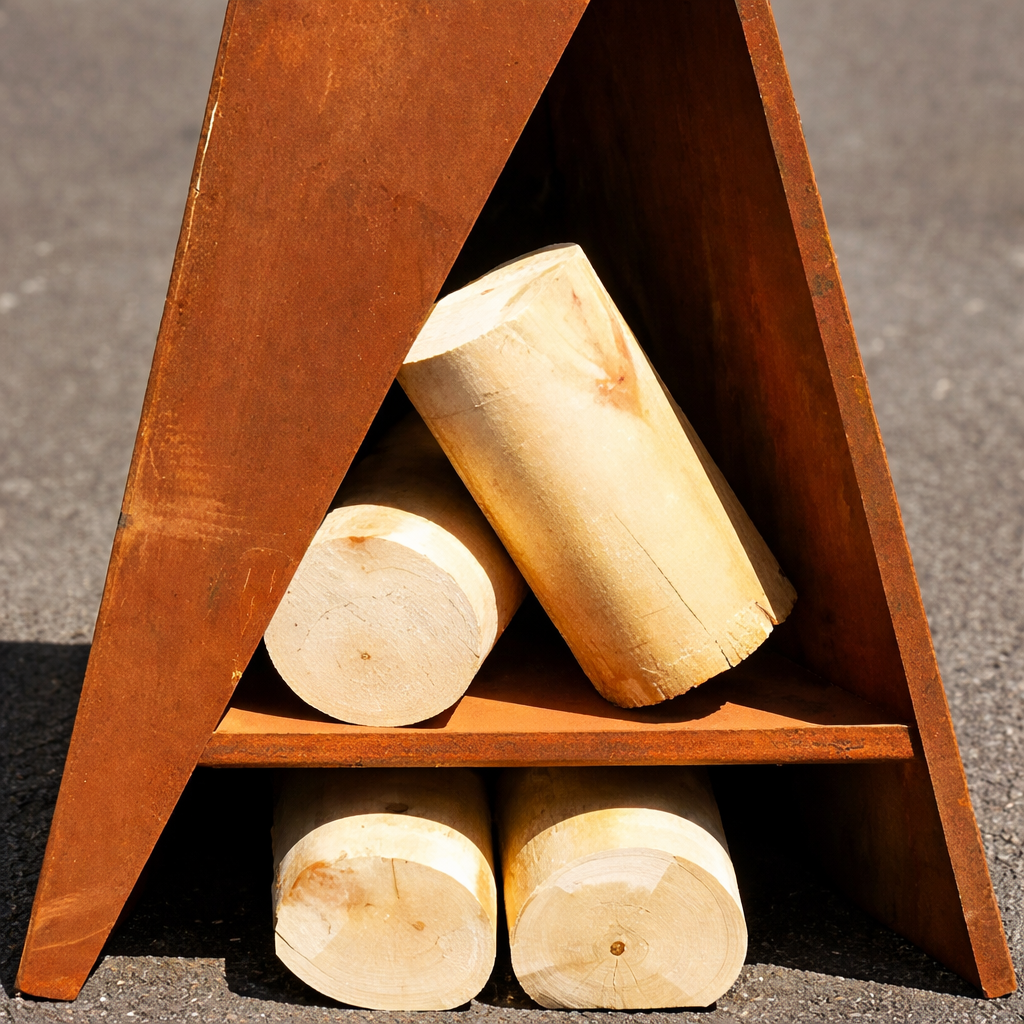 AurumHearth Apex Corten Fireplace