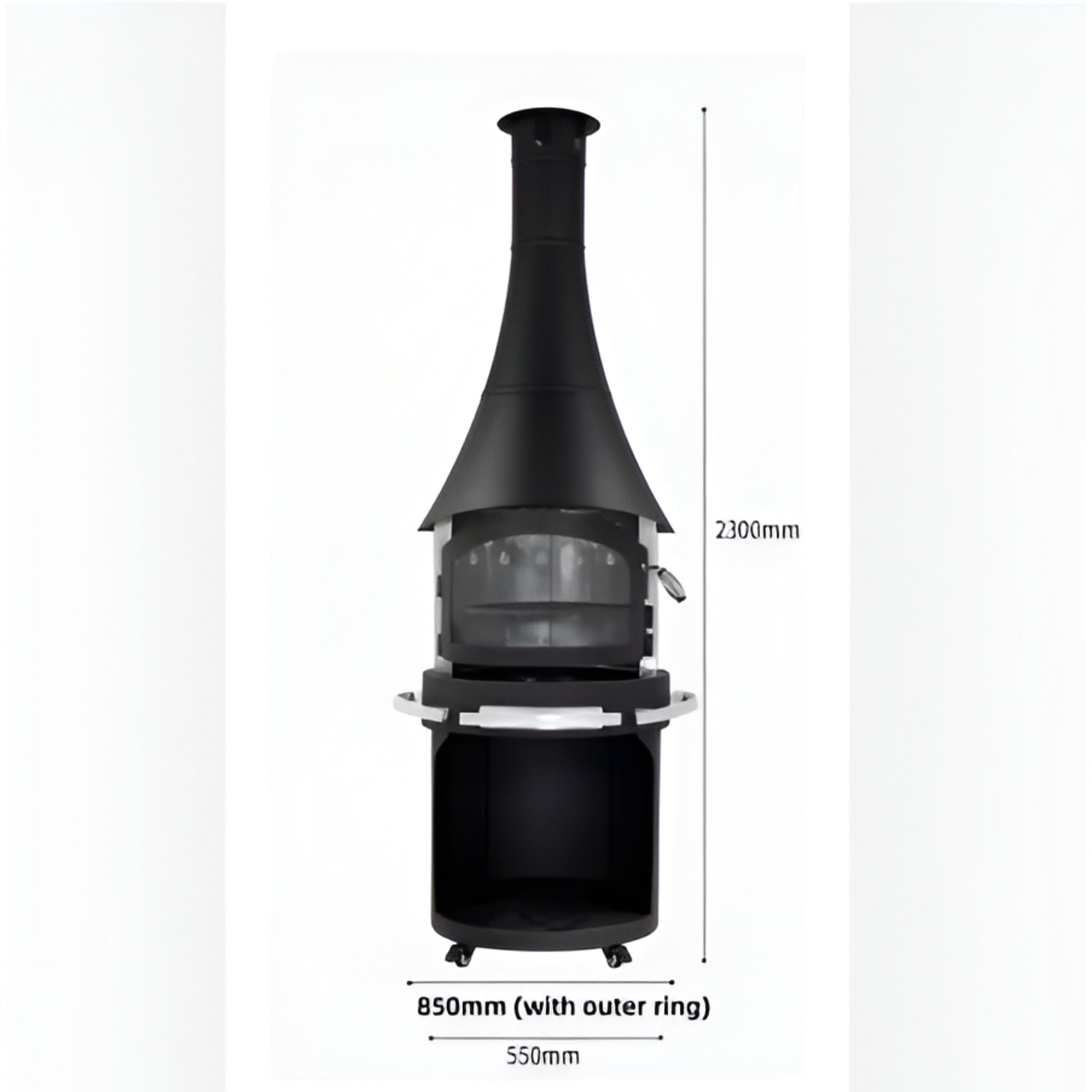 Nocturne Harbor Panoramic Chimenea Fireplace